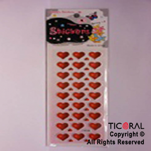 STICKER CORAZONES ROJOS HS5282-4 x 12